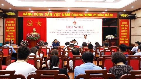 Thường trực HĐND huyện Thanh Oai tiếp xúc cử tri chuyên đề với công nhân, người lao động