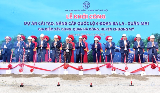 Khởi công dự án cải tạo, nâng cấp quốc lộ 6 đoạn Ba La - Xuân Mai 