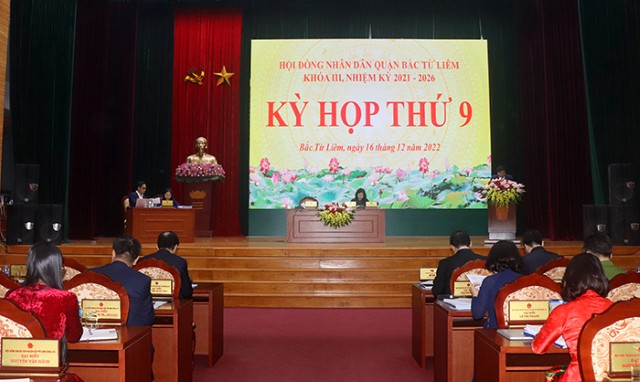 HĐND quận Bắc Từ Liêm khóa III, nhiệm kỳ 2021 - 2026 khai mạc Kỳ họp thứ chín
