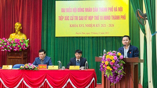 Đại biểu HĐND Thành phố tiếp xúc cử tri huyện Thường Tín