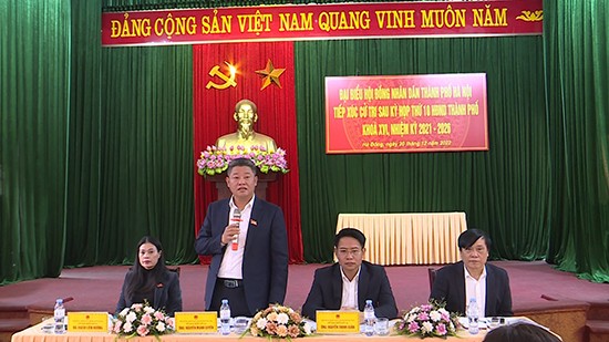 Đại biểu HĐND Thành phố tiếp xúc cử tri quận Hà Đông 