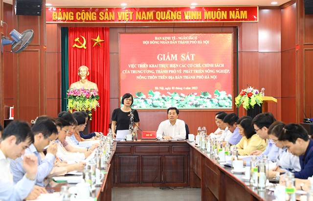 Ban Kinh tế - Ngân sách giám sát tại Sở Nông nghiệp và Phát triển nông thôn về chính sách phát triển nông nghiệp