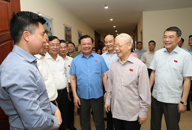 Tổng Bí thư Nguyễn Phú Trọng tiếp xúc cử tri quận Đống Đa, Ba Đình, Hai Bà Trưng