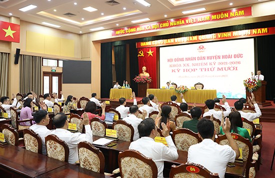 Khai mạc kỳ họp thứ 10 HĐND huyện Hoài Đức khóa XX