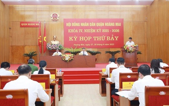 HĐND quận Hoàng Mai khóa IV họp kỳ thứ 7
