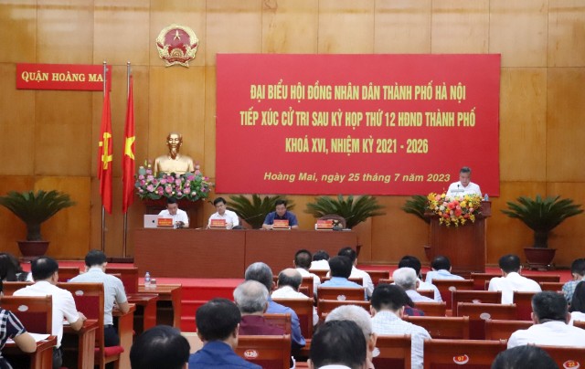 Cử tri quận Hoàng Mai kiến nghị sớm giải quyết nhiều vấn đề dân sinh 