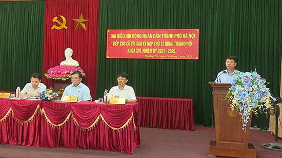 Đại biểu HĐND thành phố tiếp xúc cử tri huyện Thường Tín