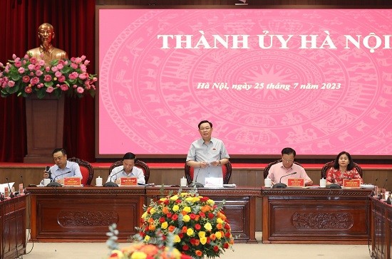 Chủ tịch Quốc hội Vương Đình Huệ: Luật Thủ đô phải tạo cơ sở pháp lý giúp Thủ đô tháo gỡ khó khăn, điểm nghẽn