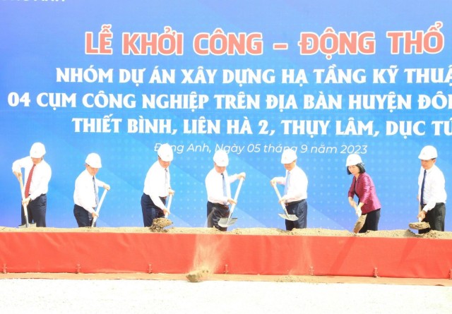 Huyện Đông Anh khởi công 4 cụm công nghiệp mới
