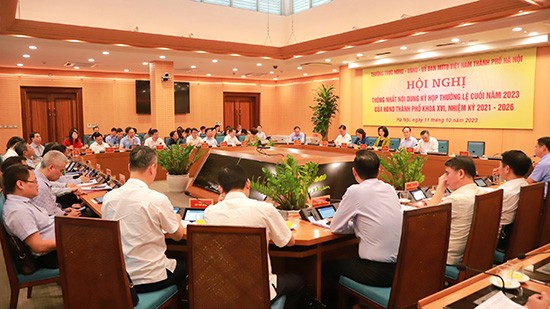 Thống nhất nội dung kỳ họp cuối 2023 của HĐND thành phố Hà Nội