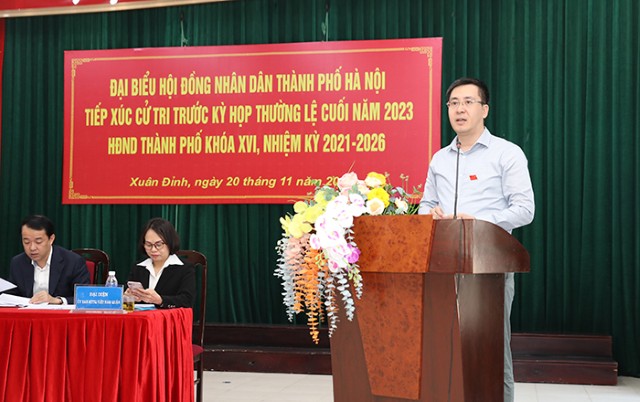 Đại biểu HĐND Thành phố tiếp xúc cử tri quận Bắc Từ Liêm