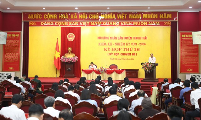 HĐND huyện Thạch Thất tán thành chủ trương sắp xếp đơn vị hành chính cấp xã trên địa bàn huyện 