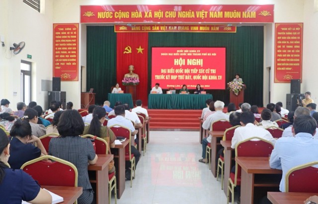 Đại biểu Quốc hội tiếp xúc cử tri thị xã Sơn Tây, huyện Ba Vì trước kỳ họp thứ 7, Quốc hội khóa XV