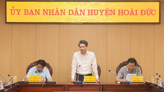 Tổ Đại biểu HĐND thành phố Hà Nội làm việc với lãnh đạo huyện Hoài Đức