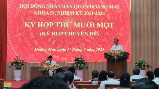 Kỳ họp chuyên đề HĐND quận Hoàng Mai: Thảo luận, quyết nghị về đầu tư công để phát triển kinh tế - xã hội địa phương