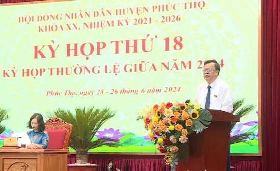 HĐND huyện Phúc Thọ khai mạc kỳ họp giữa năm 2024 