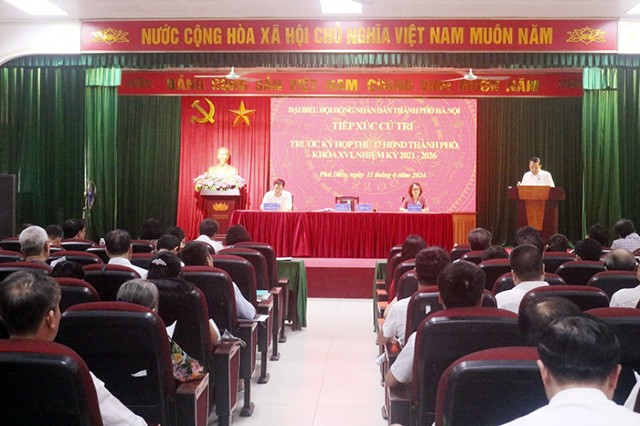 Đại biểu HĐND Thành phố tiếp xúc cử tri quận Bắc Từ Liêm 