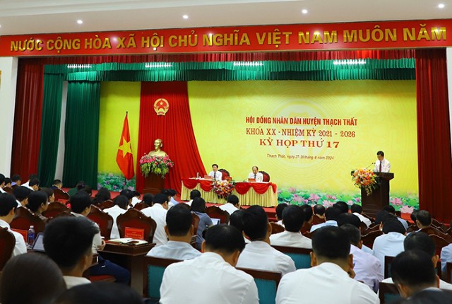 HĐND huyện Thạch Thất khóa XX khai mạc kỳ họp thứ 17