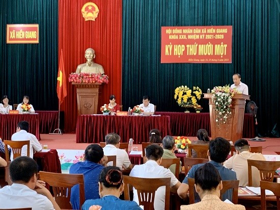 Kỳ họp thứ 11 HĐND xã Hiền Giang khóa XXII diễn ra thành công tốt đẹp
