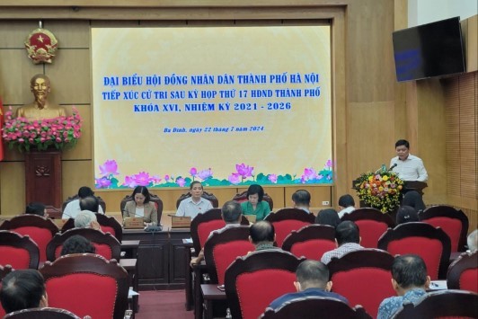 Đại biểu HĐND Thành phố tiếp xúc cử tri quận Ba Đình