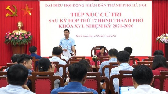 Đại biểu HĐND Thành phố tiếp xúc cử tri huyện Thanh Oai