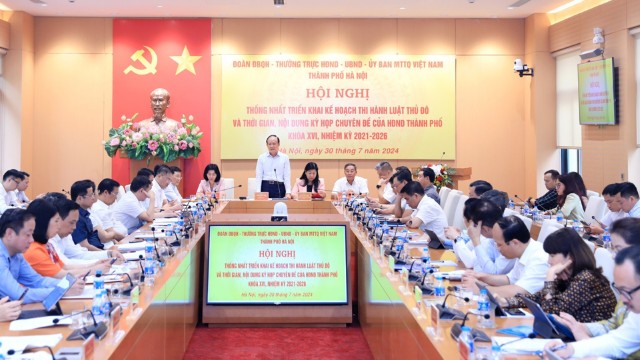 Triển khai Luật Thủ đô và thống nhất thời gian, nội dung kỳ họp chuyên đề HĐND thành phố Hà Nội 