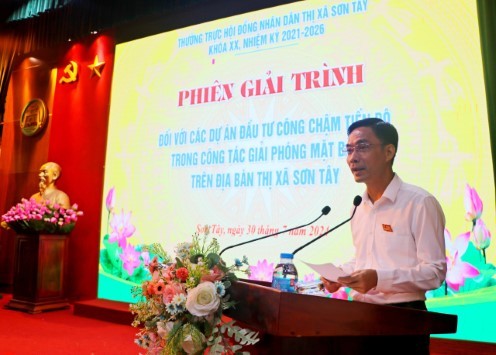 HĐND thị xã Sơn Tây họp phiên giải trình về công tác giải phóng mặt bằng trong các dự án đầu tư công  