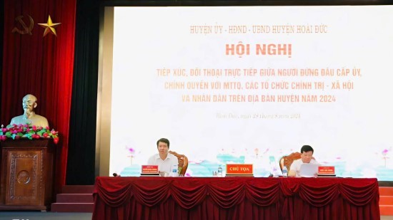 Lãnh đạo huyện Hoài Đức đối thoại với MTTQ, các tổ chức chính trị - xã hội và nhân dân