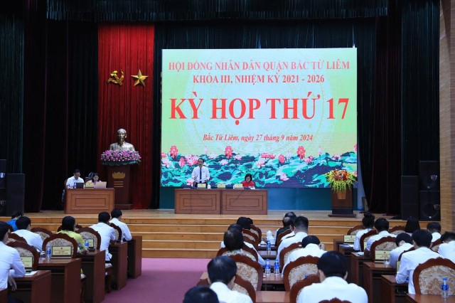 Kỳ họp thứ 17 HĐND quận Bắc Từ Liêm xem xét, quyết nghị nhiều nội dung quan trọng