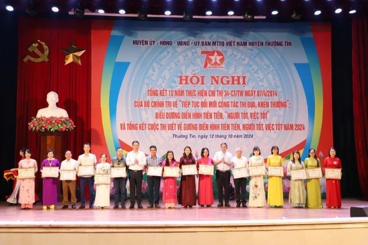 Huyện Thường Tín biểu dương gương người tốt, việc tốt