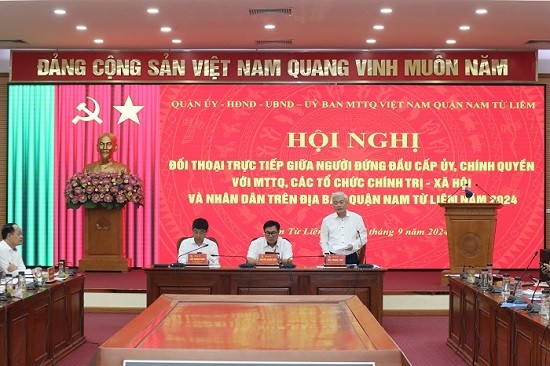 Quận Nam Từ Liêm: Đối thoại giữa người đứng đầu cấp uỷ, chính quyền với MTTQ, các tổ chức chính trị-xã hội và Nhân dân
