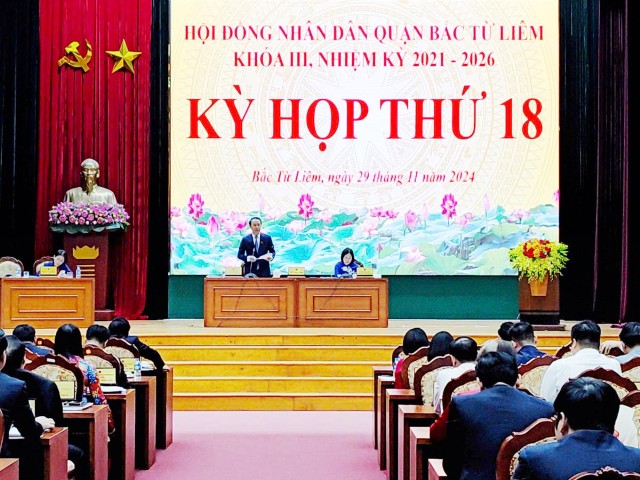 Kỳ họp chuyên đề HĐND quận Bắc Từ Liêm thông qua nhiều nghị quyết quan trọng