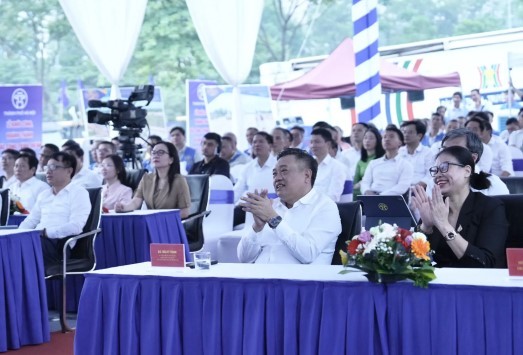 Chính thức khởi công Dự án đầu tư xây dựng nút giao khác mức giữa đường Vành đai 3,5 với Đại lộ Thăng Long