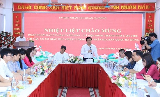 Giám sát việc thực hiện mô hình giáo dục chất lượng cao tại quận Hà Đông 