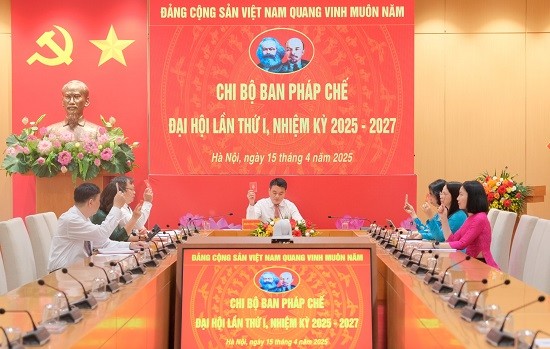 Đại hội Chi bộ Ban Pháp chế thuộc Đảng bộ HĐND Thành phố nhiệm kỳ 2025-2027