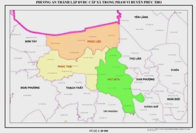 Huyện Phúc Thọ dự kiến thành lập 3 xã: Phúc Thọ, Phúc Lộc, Hát Môn
