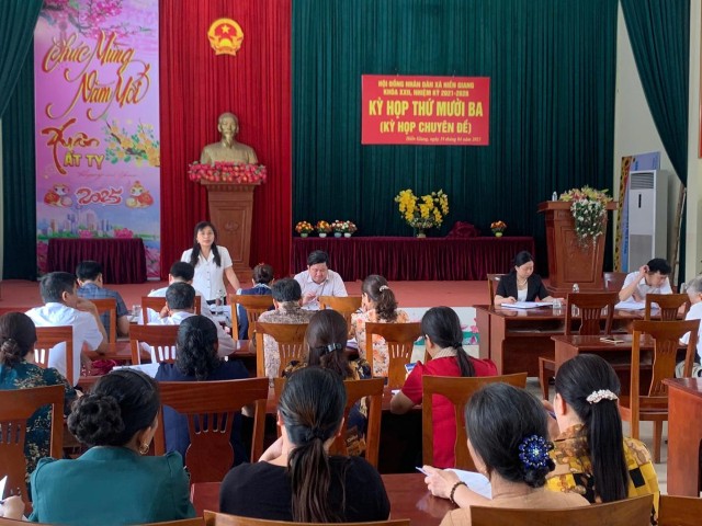 Xã Hiền Giang, huyện Thường Tín tổ chức lấy ý kiến Nhân dân về Phương án sắp xếp đơn vị hành chính các xã 